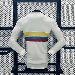 2024 Player Version Colombia Long sleeve 100th White Soccer Jersey