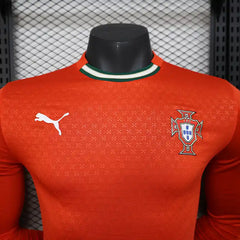 2025 Players Portugal Long Sleeve Soccer Jersey Home