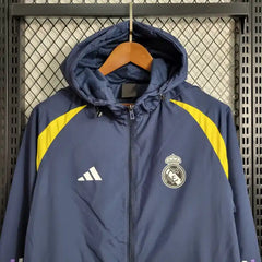 23-24 Windbreaker Real Madrid Blue and Yellow Colorway