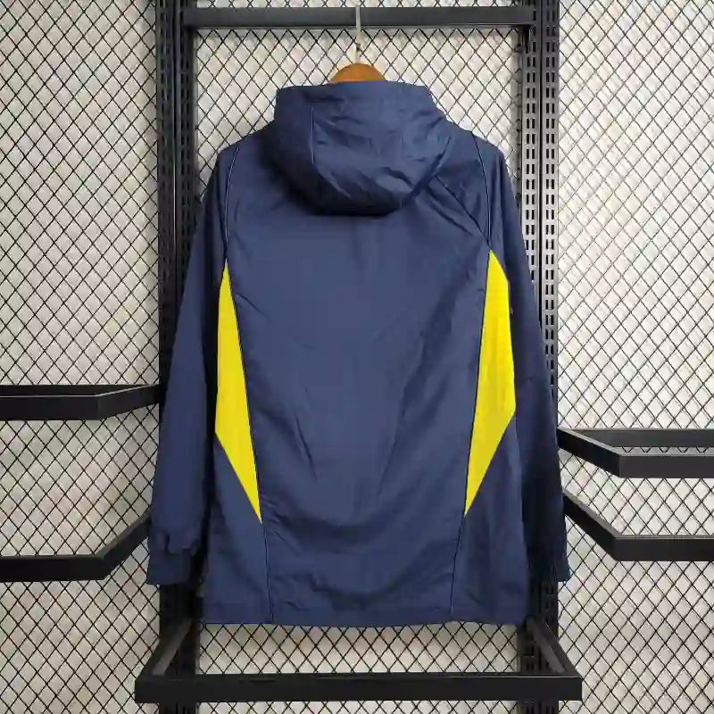 23-24 Windbreaker Real Madrid Blue and Yellow Colorway