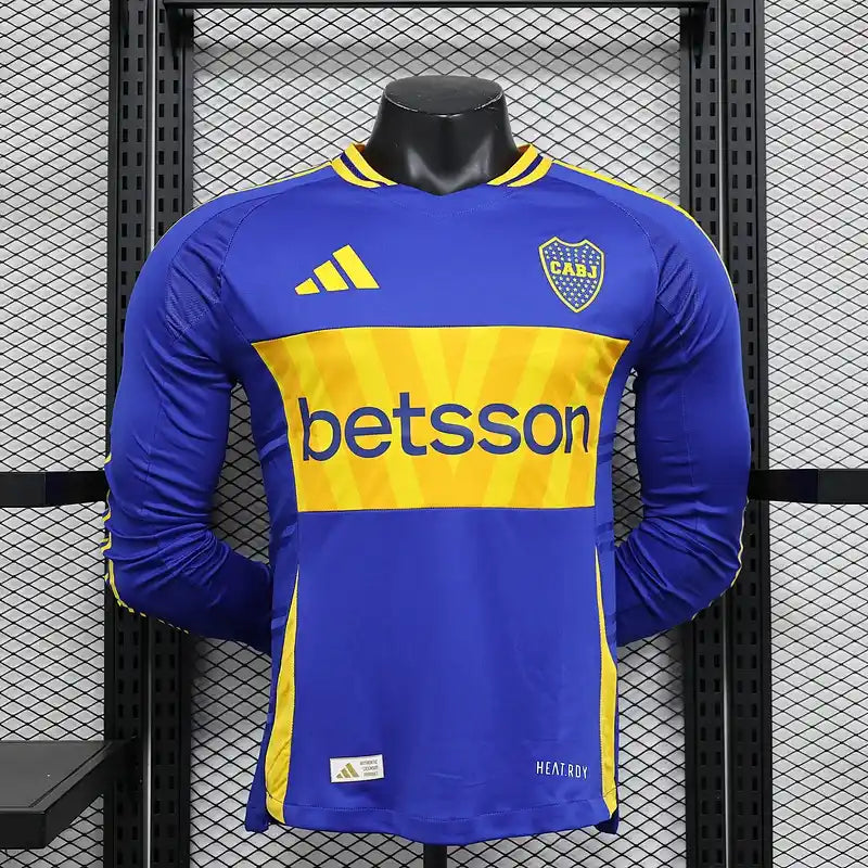 24/25 Player Boca Juniors Long Sleeve Soccer Jersey Home