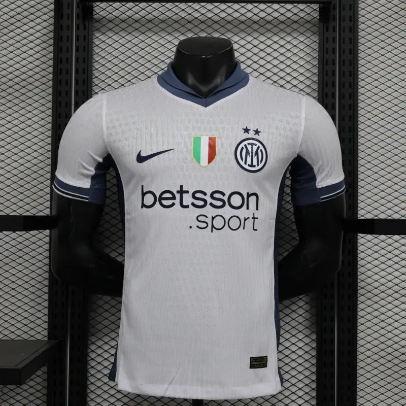 24/25 Player Version Inter Milan White Soccer Jersey Away(with Sponsor )