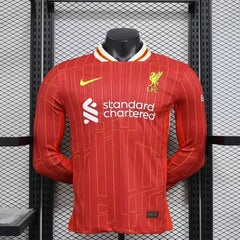 24/25 Player Version Liverpool Long Sleeve Soccer Jersey Home