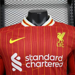 24/25 Player Version Liverpool Long Sleeve Soccer Jersey Home