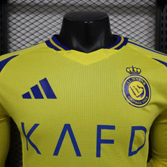 24/25 Players Al-Nassr FC Long Sleeve Soccer Jersey Home