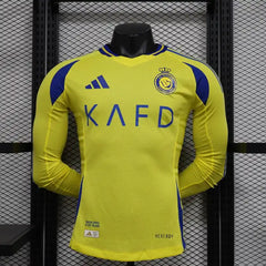 24/25 Players Al-Nassr FC Long Sleeve Soccer Jersey Home