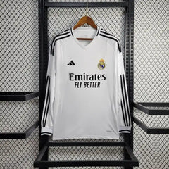 24/25 Real Madrid Long Sleeve Soccer Jersey Home