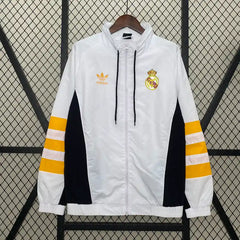 24/25 Real Madrid Windbreaker White and Chrome Yellow Colorway