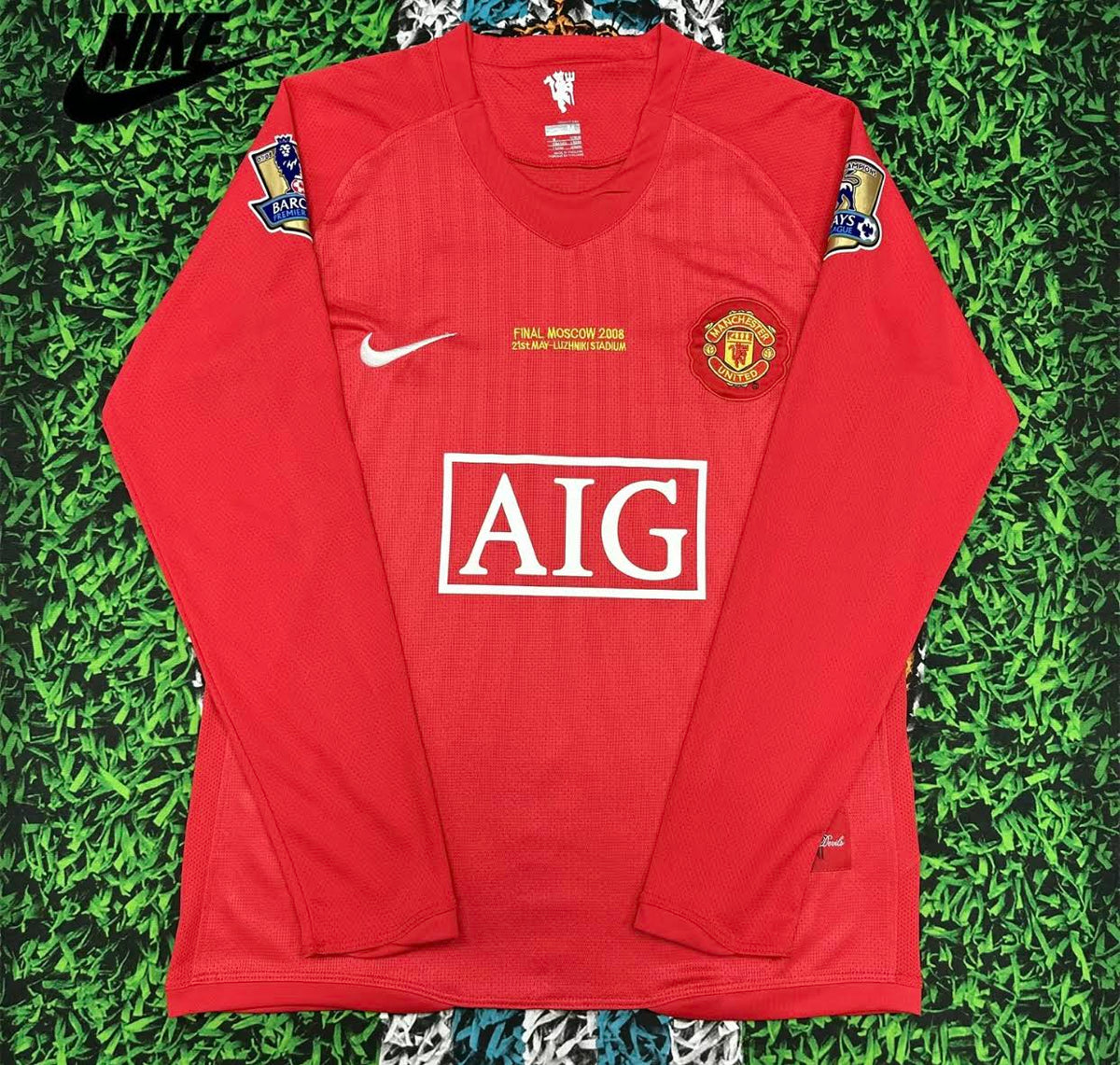 NIKE 07-08 Champions League Manchester United Retro Long Sleeve No.7 Christiano Ronaldo