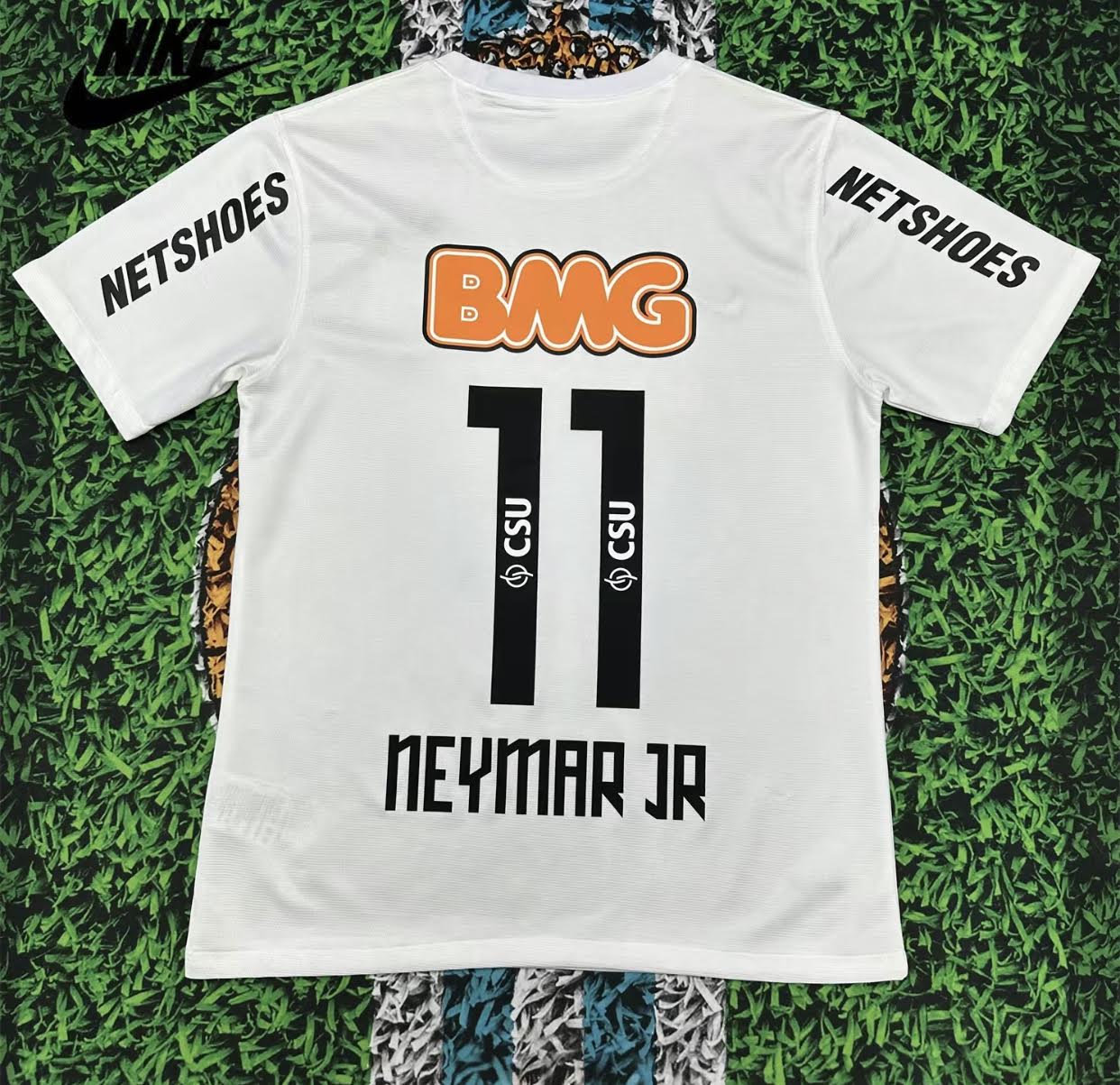 NIKE 11-12 Barclays Premier League Santos Home No.11 Neymar Retro Jersey