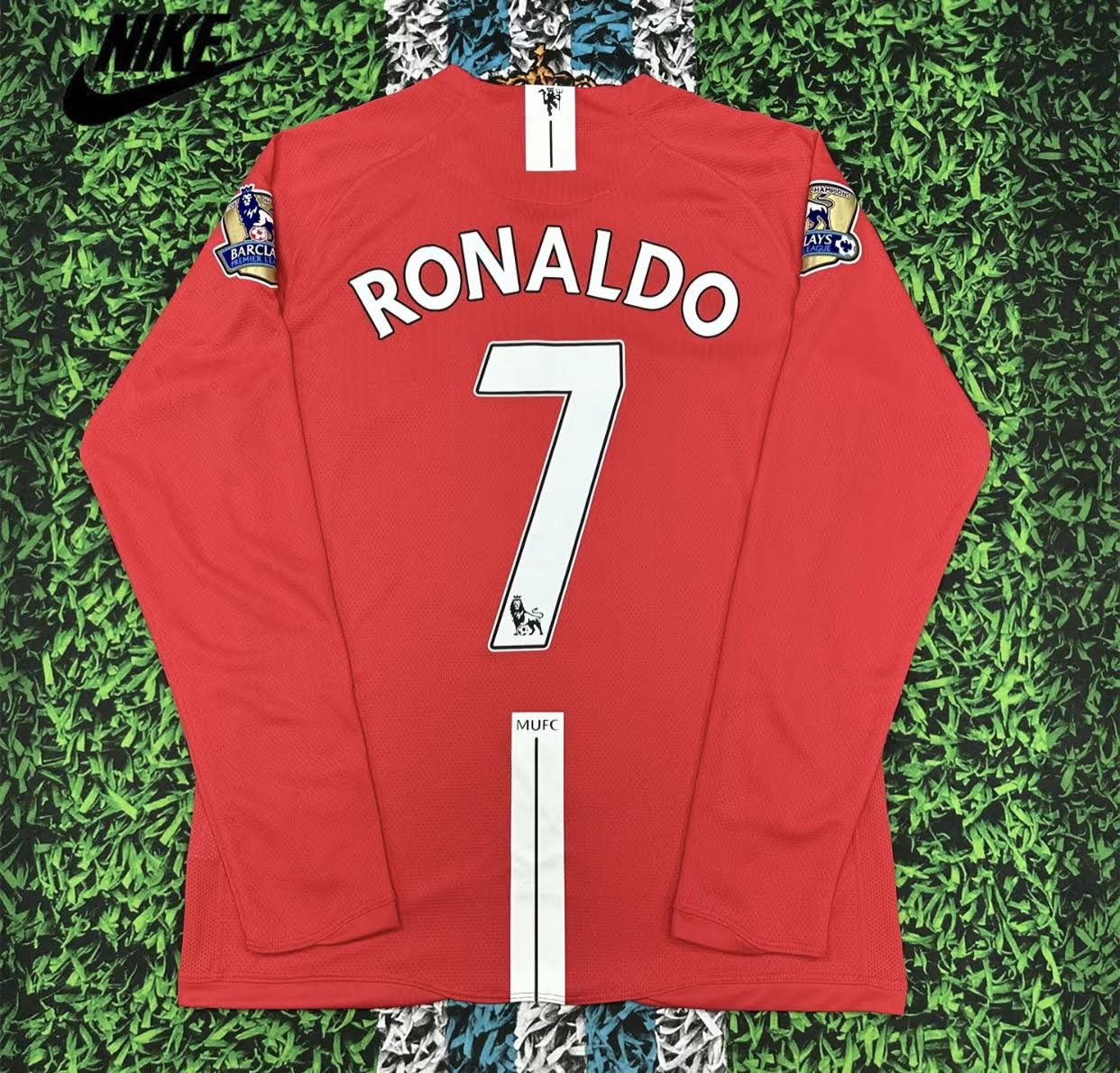 NIKE 07-08 Champions League Manchester United Retro Long Sleeve No.7 Christiano Ronaldo