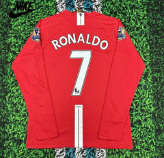 NIKE 07-08 Champions League Manchester United Retro Long Sleeve No.7 Christiano Ronaldo