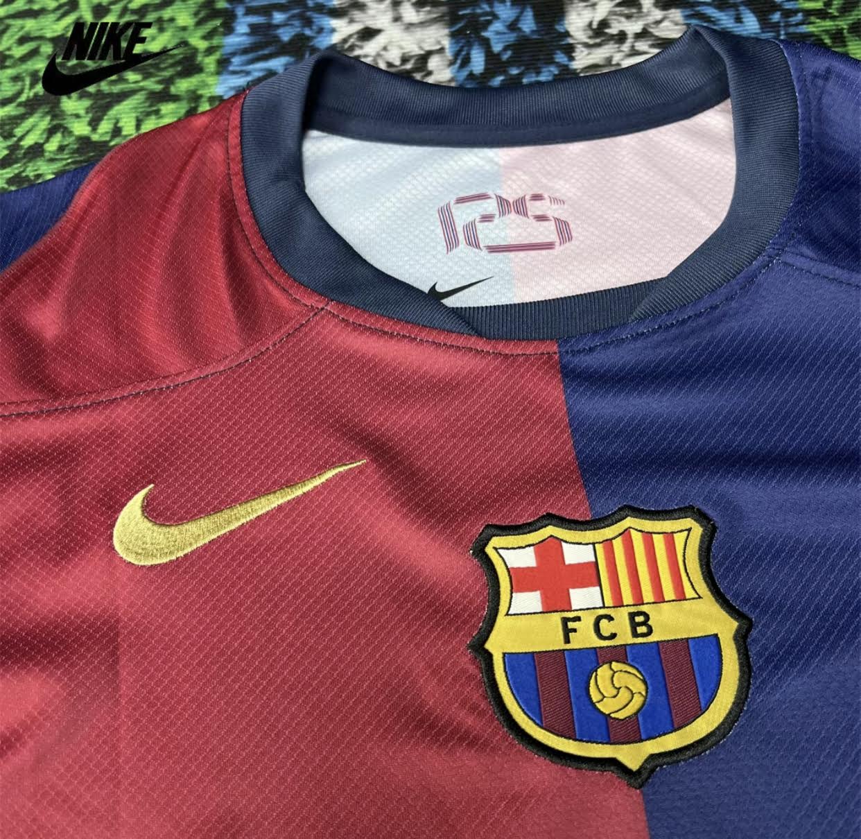 NIKE 24-25 Lamine Yamal Barcelona Red and Blue Short Sleeve Jersey 19 home Jersey