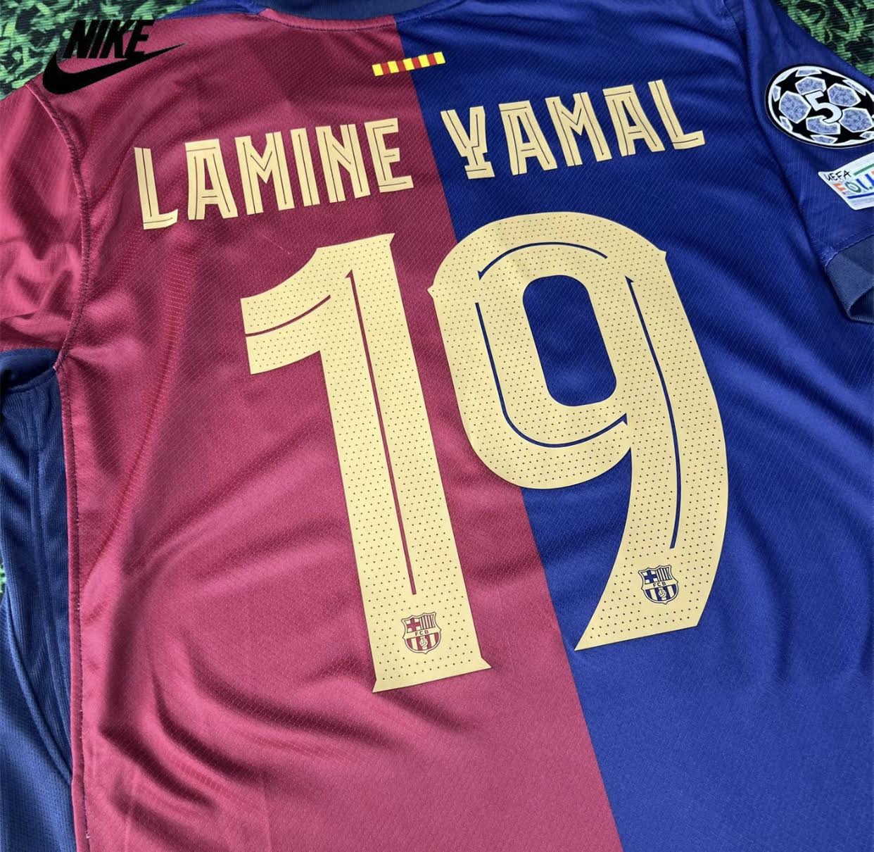 NIKE 24-25 Lamine Yamal Barcelona Red and Blue Short Sleeve Jersey 19 home Jersey