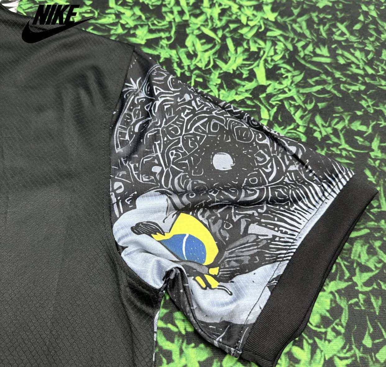 Nike 24-25 Brazil Black Short Sleeve Special Edition Christ the Redeemer Five Star Neymar Jr Soccer Jersey