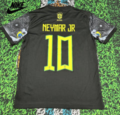 Nike 24-25 Brazil Black Short Sleeve Special Edition Christ the Redeemer Five Star Neymar Jr Soccer Jersey