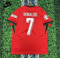 NIKE Euro 2024 Portugal Home Christiano Ronaldo No.7 Red Football Retro Jersey