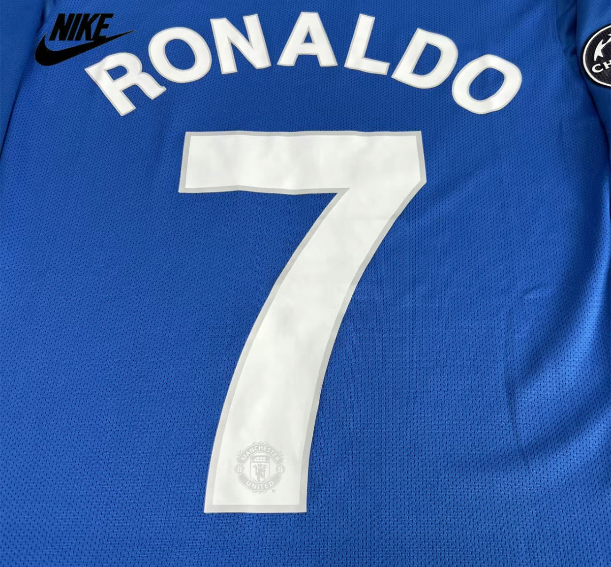 NIKE 08-09 Manchester United Away Retro Long Sleeve Soccer Jersey No.7 Ronaldo