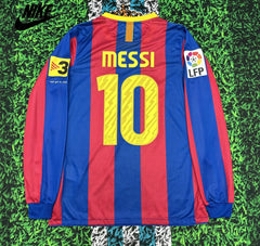 NIKE 10-11 Season Barcelona Home Messi Long Sleeve Vintage Barcelona Retro Jersey