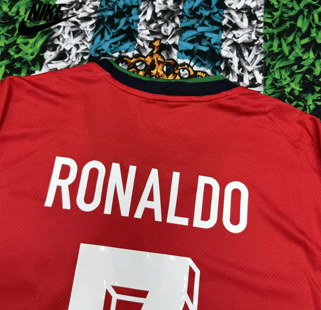 NIKE Euro 2024 Portugal Home Christiano Ronaldo No.7 Red Football Retro Jersey