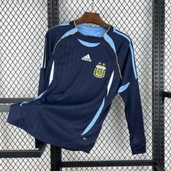 Retro 2006 Argentina Long Sleeve Soccer Jersey Away